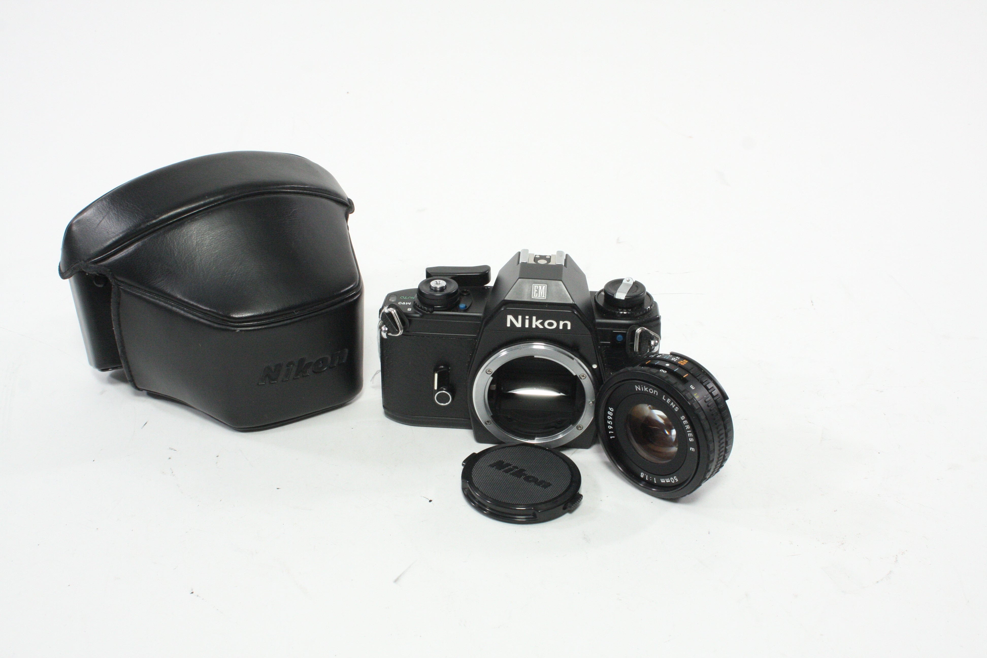 Nikon EM 35mm SLR Camera with 50mm 1.8 Series E Lens AS-IS