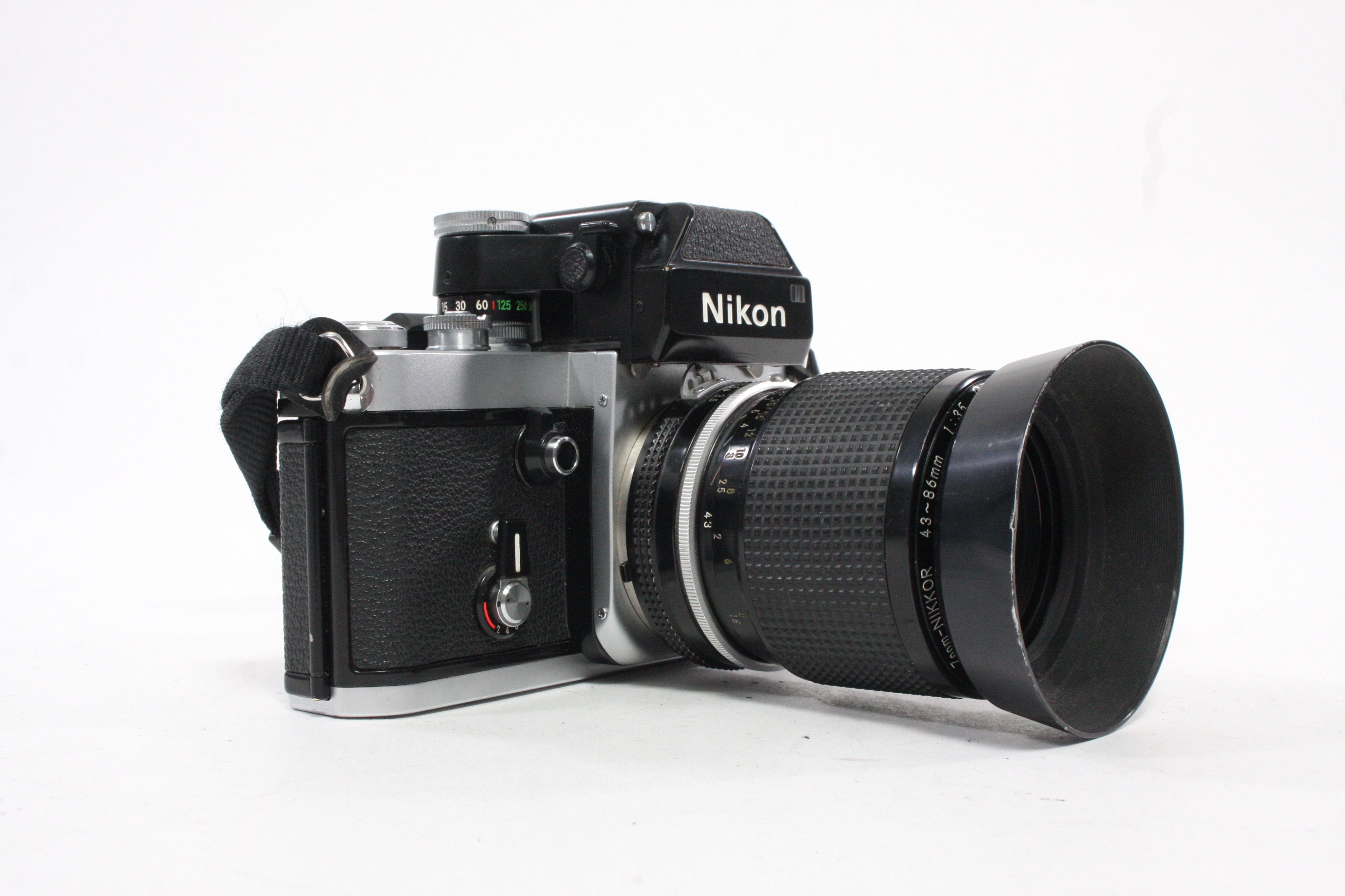 Nikon F2 35mm SLR Camera with 43-86mm f/3.5 Zoom Lens and AP-1 Finder