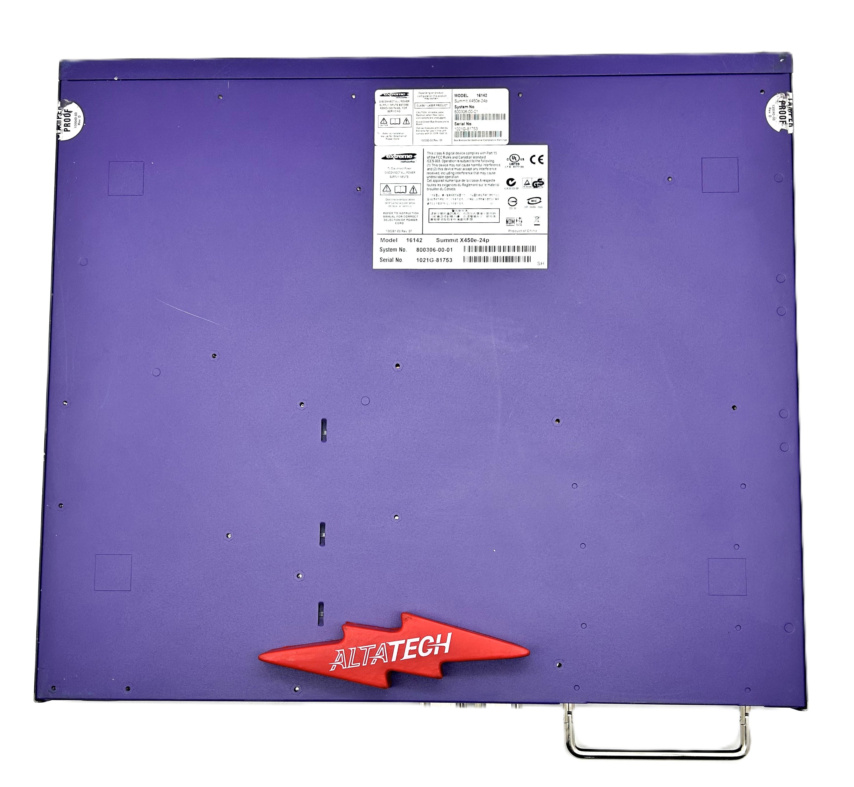 The 16142 SUMMIT X450E-24P - 16142 SWITCH, EDGE LIC