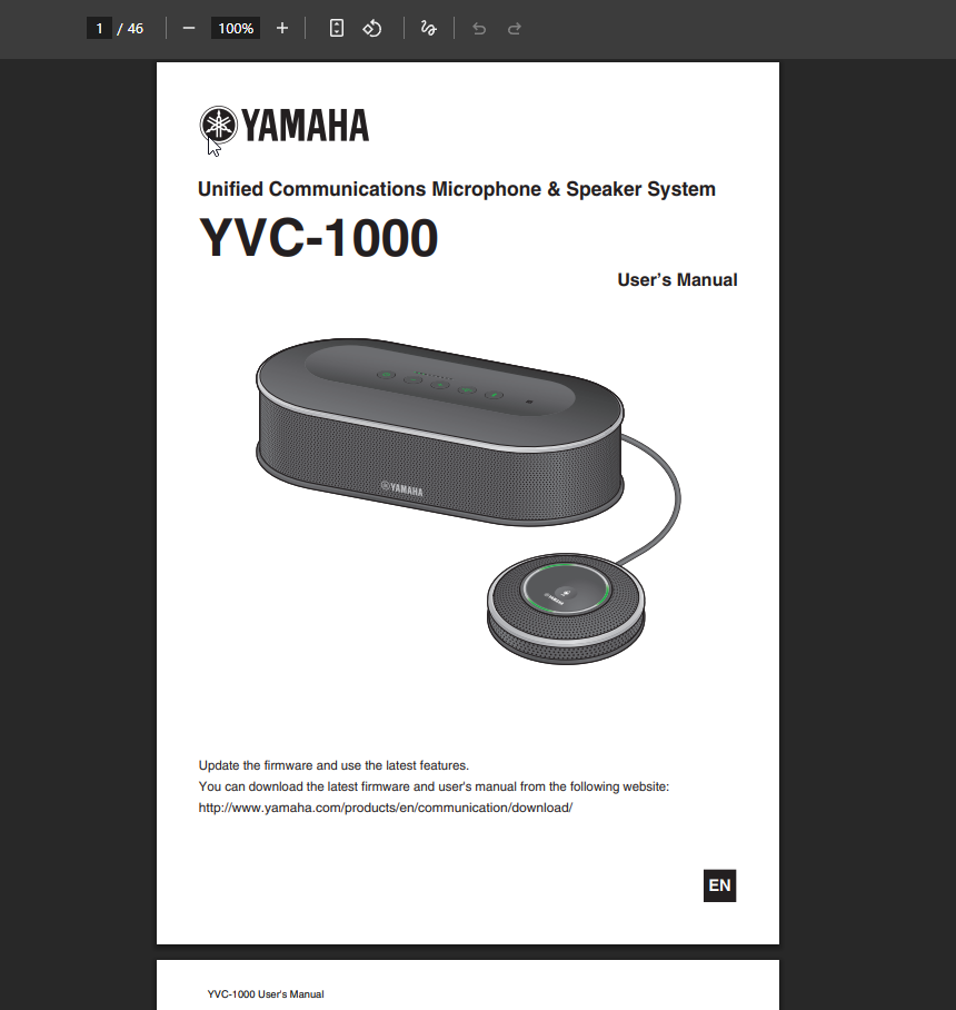 The YVC-1000 UC Web Conference Microphone and Speaker System