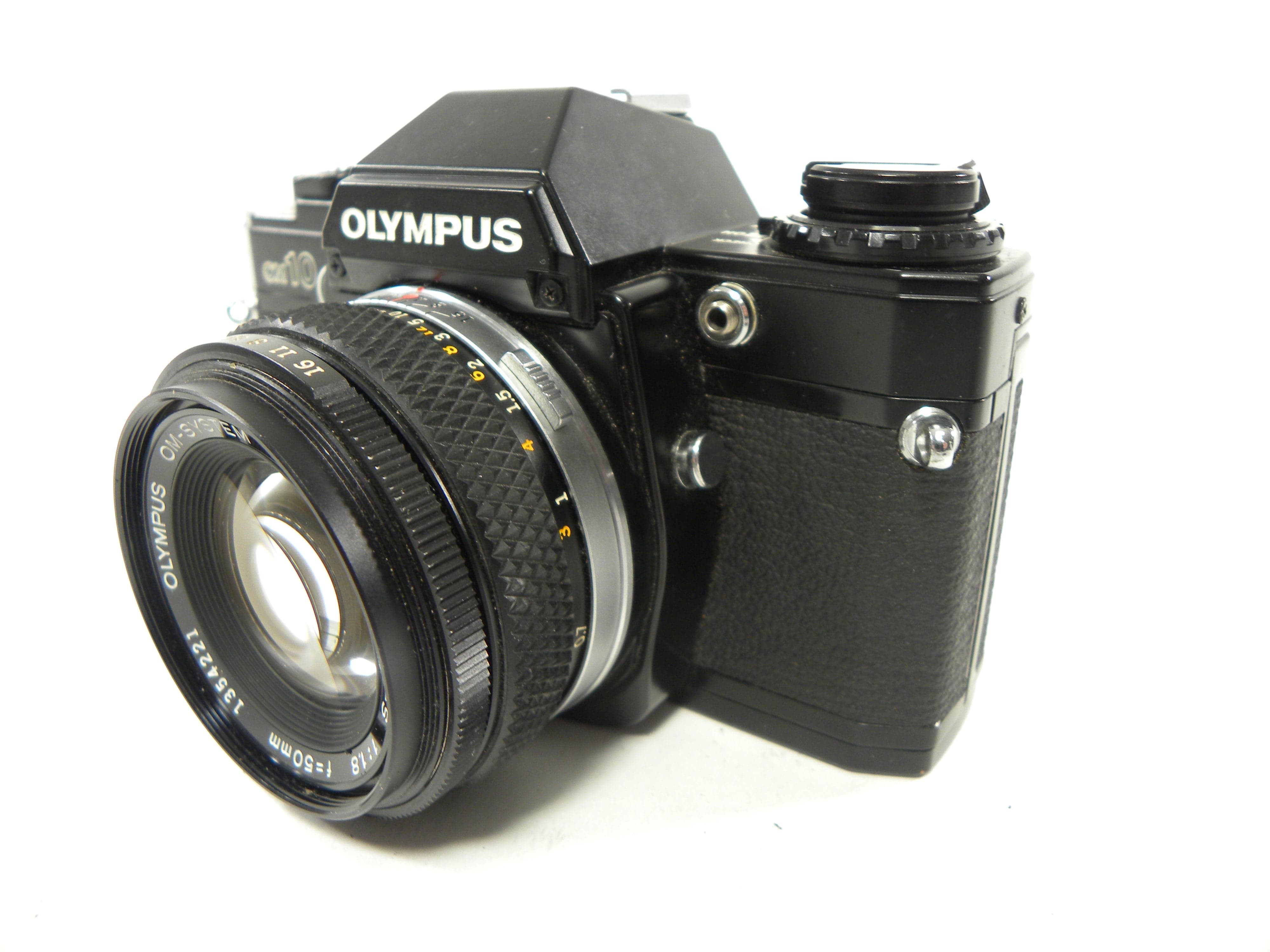 Olympus OM-10 35mm SLR (Black) w/F. Zuiko Auto-S 50mm f1.8