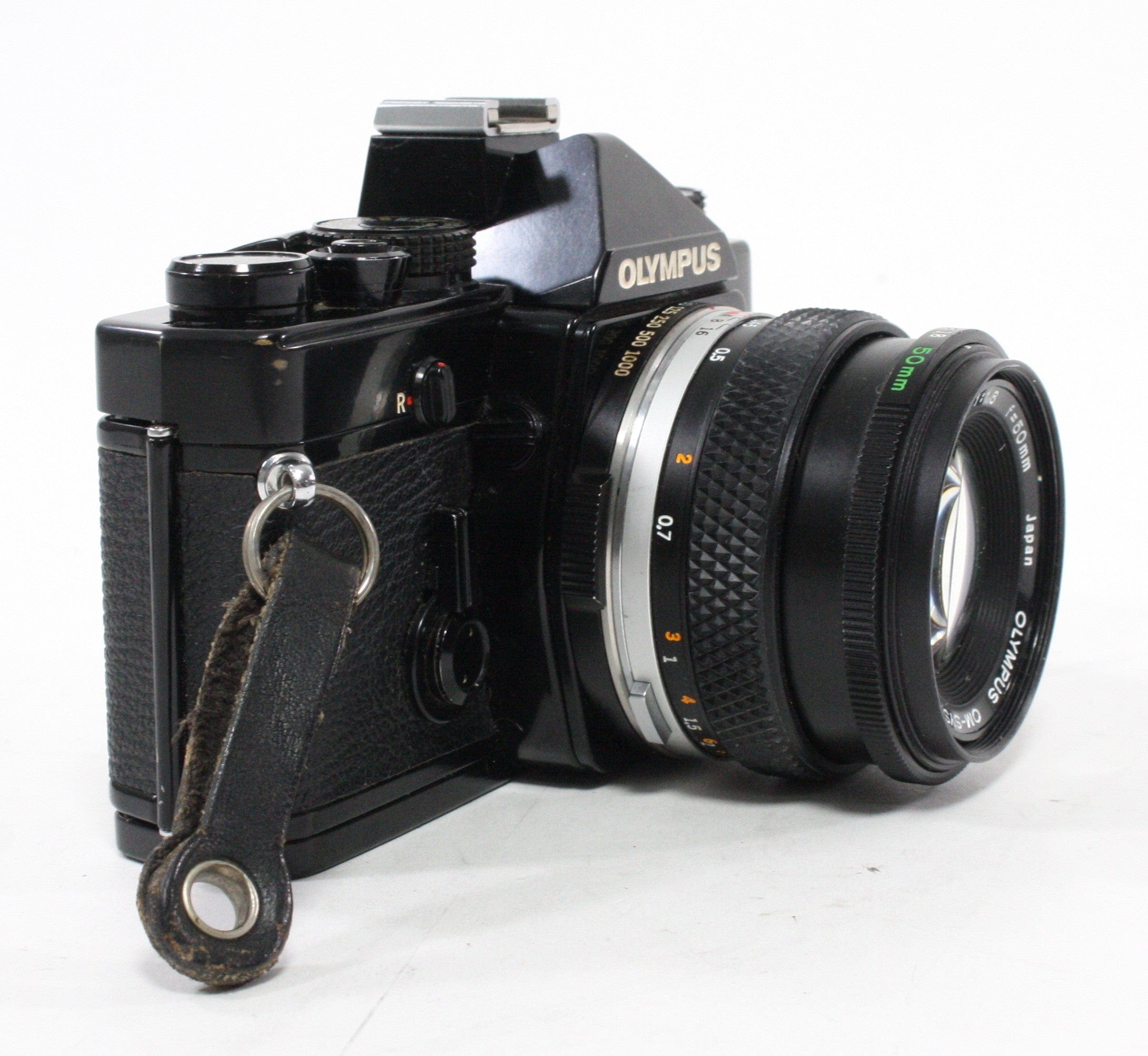 Olympus OM-1n SLR Camera with 50mm f/1.8 Lens (Black)