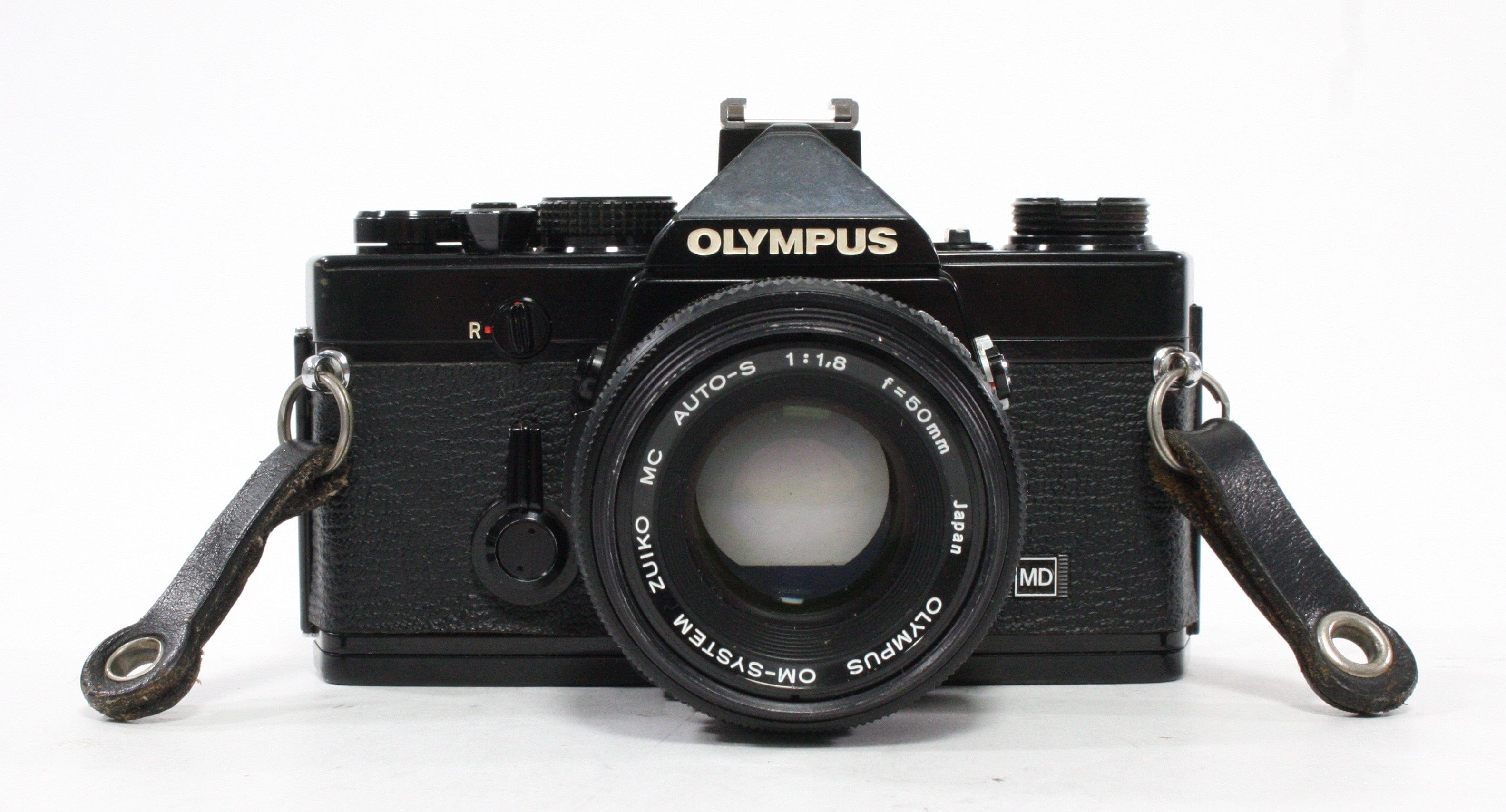 Olympus OM-1n SLR Camera with 50mm f/1.8 Lens (Black)