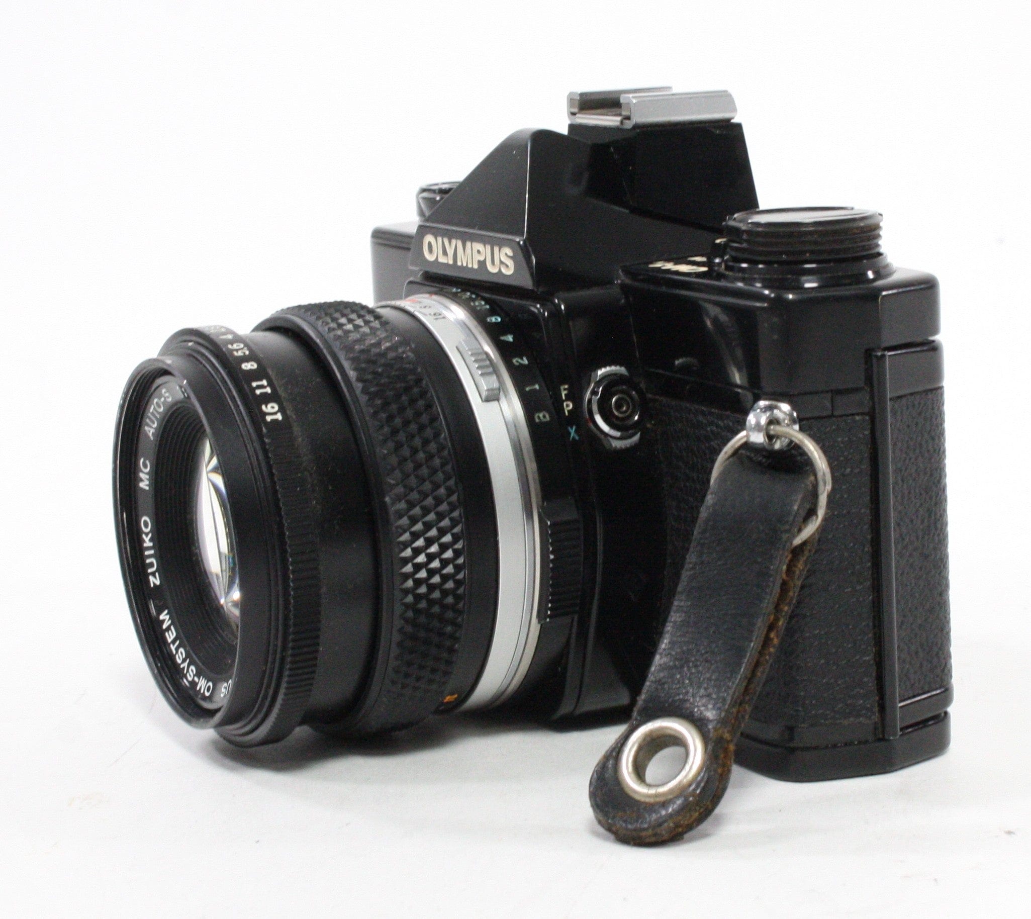 Olympus OM-1n SLR Camera with 50mm f/1.8 Lens (Black)