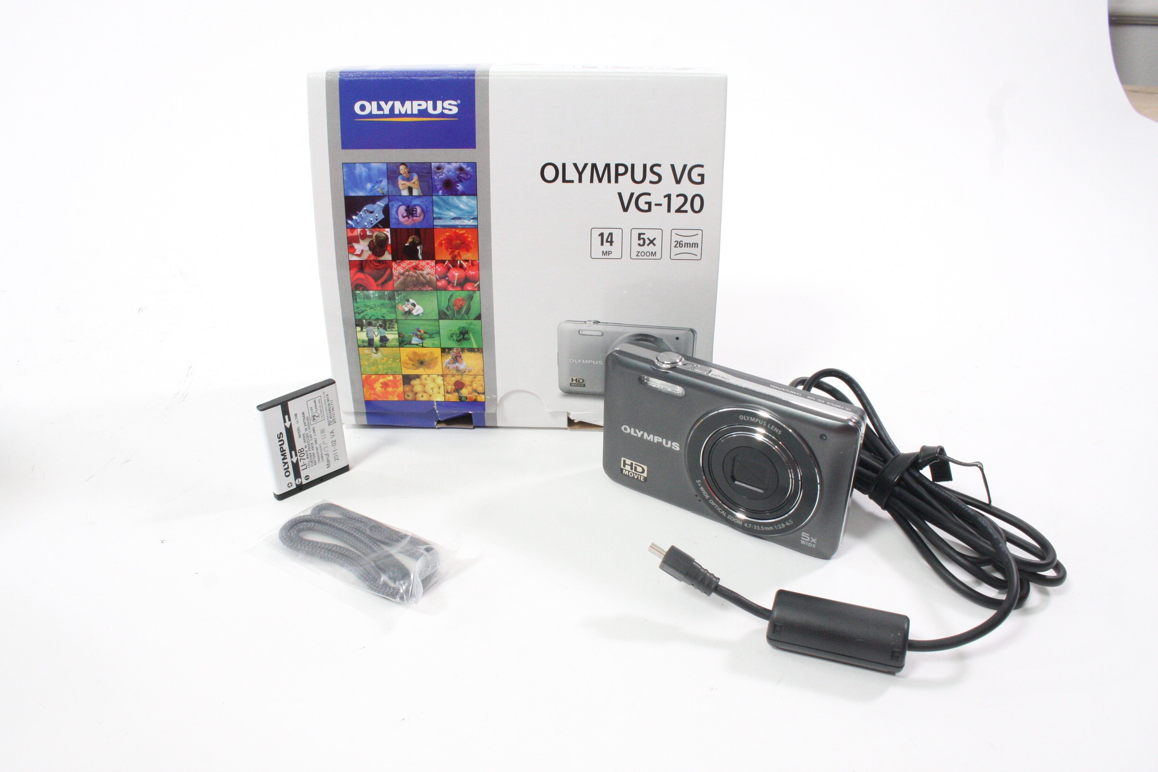Olympus VG-120 Digital Point-and-Shoot Camera 5x Zoom 14mp