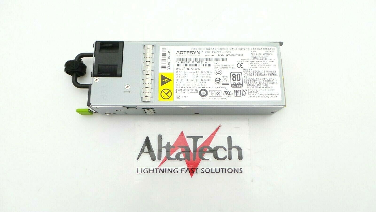 Oracle 7079395 A256 600W AC Power Supply
