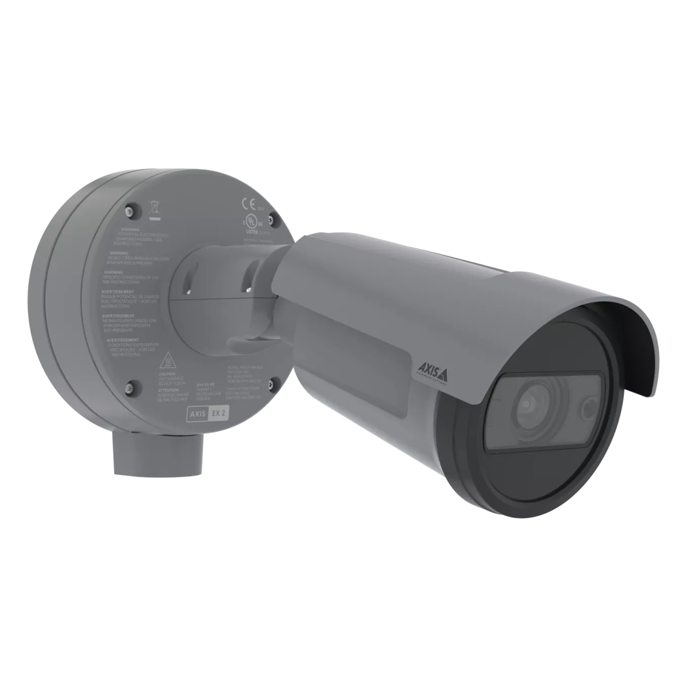 Gray wall mounted camera AXIS P1468-XLE.