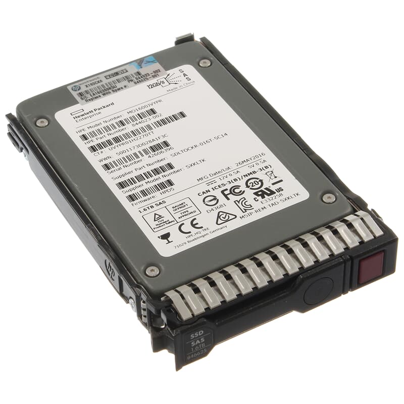 P26376-K21 HPE 1.6TB SAS 12Gbps Write Intensive DS 2.5-Inch Solid State Drive with Smart Carrier