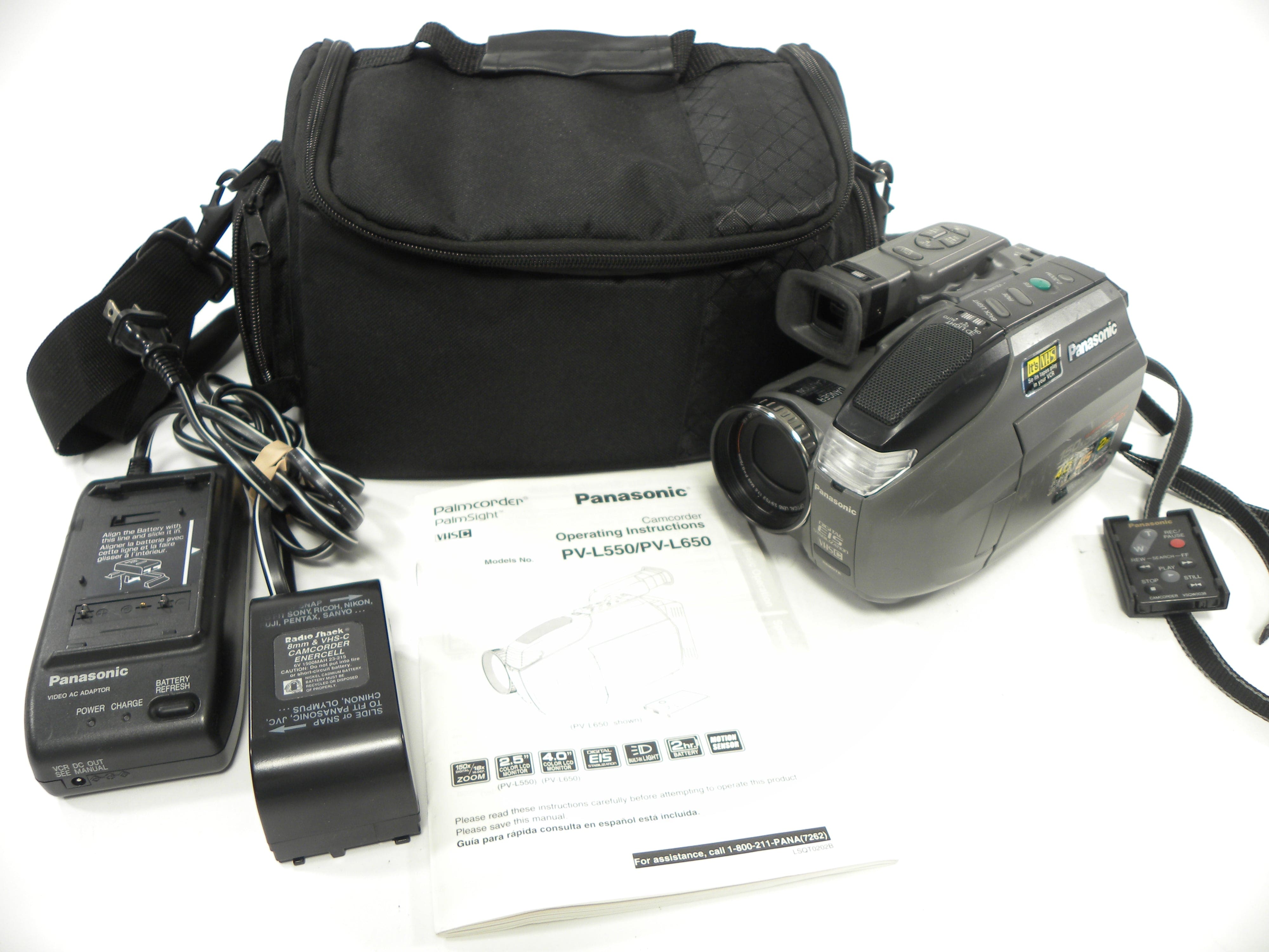 Panasonic DV-L6500 Palm Sight VHS-C Camcorder