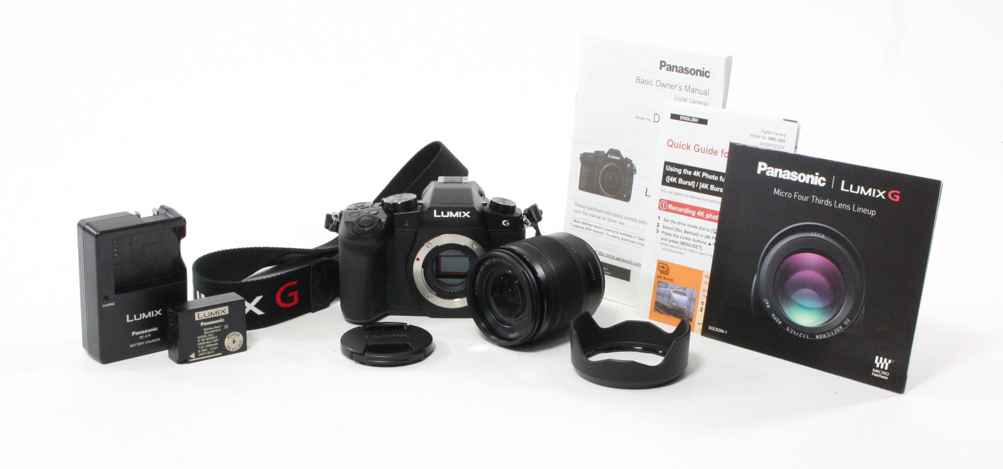 Panasonic Lumix DMC-G85 Mirrorless Digital w 12-60mm f/3.5-5.6 & Shutter Count 93