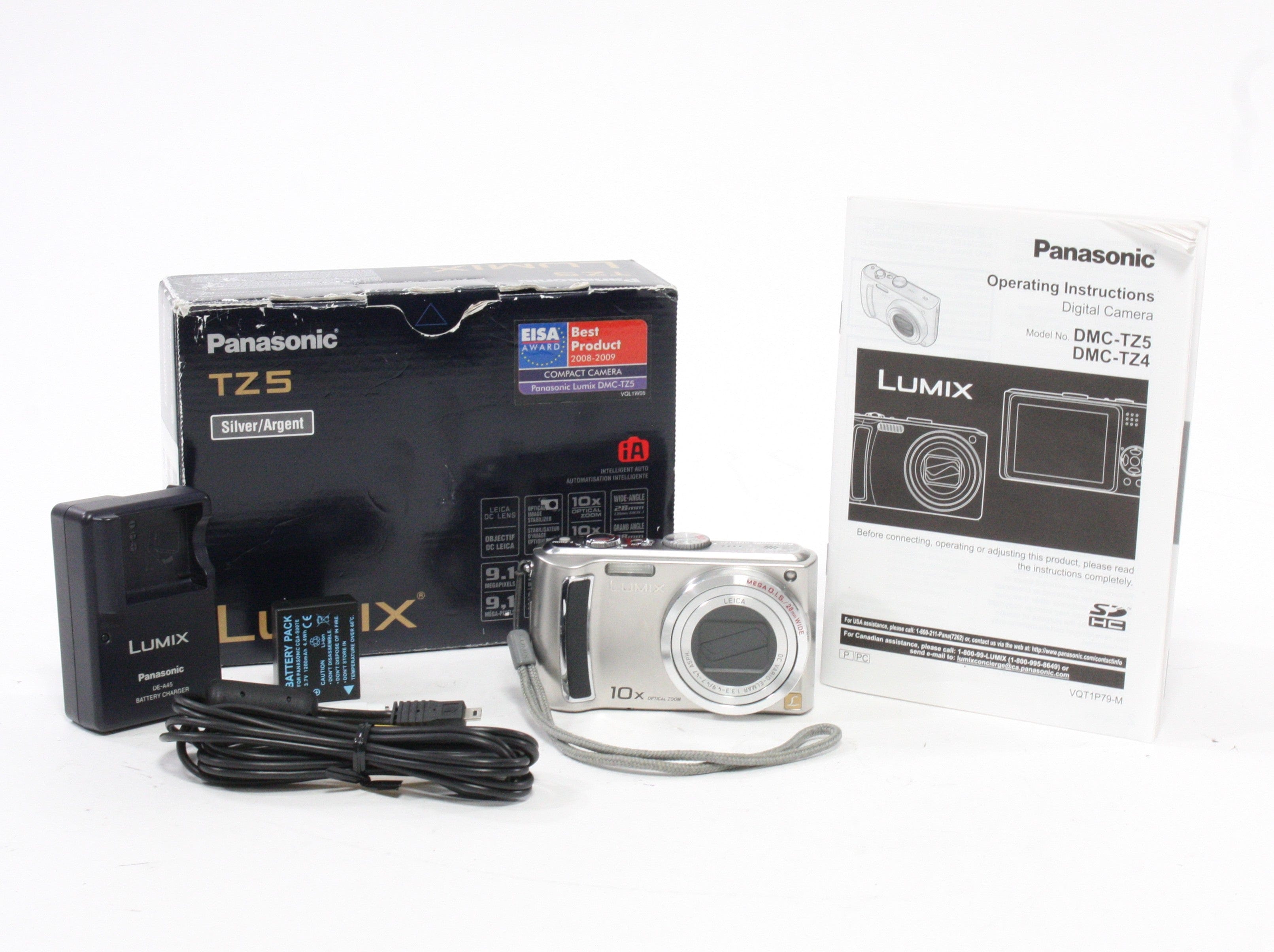 Panasonic Lumix TZ5 Digital Point-and-Shoot Camera 10x Zoom 9.1mp