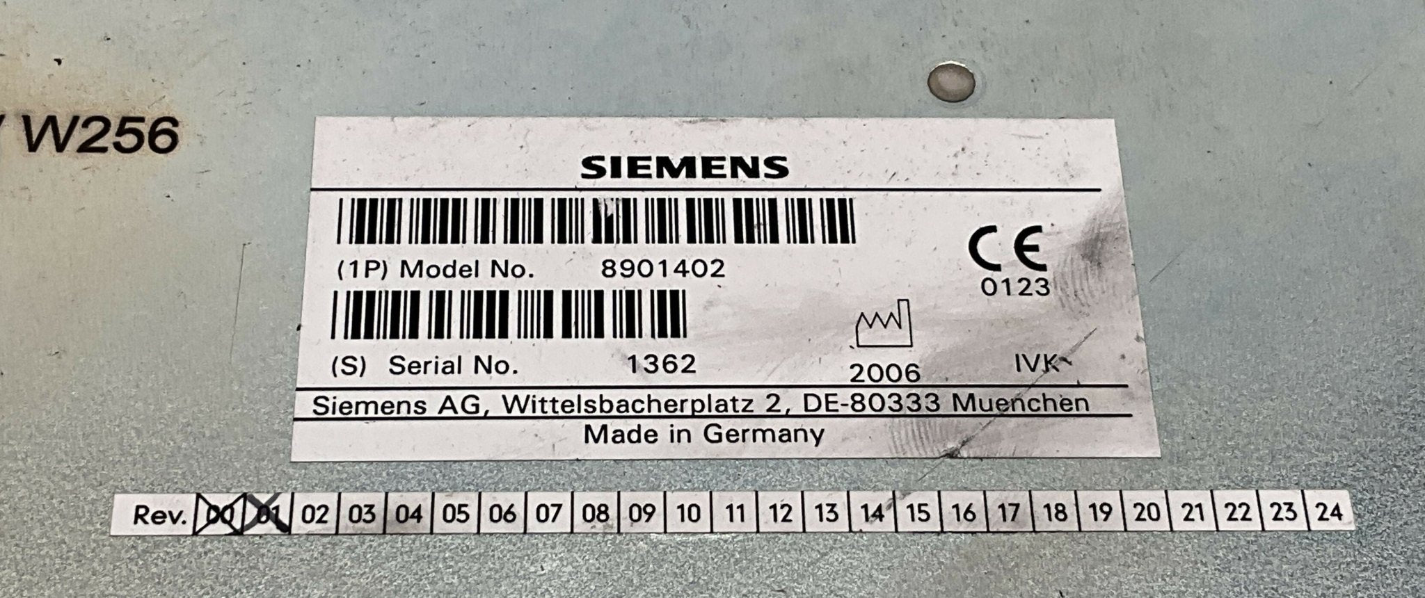 PANEL CONTROL LEFT (8901402 REV02 SIEMENS