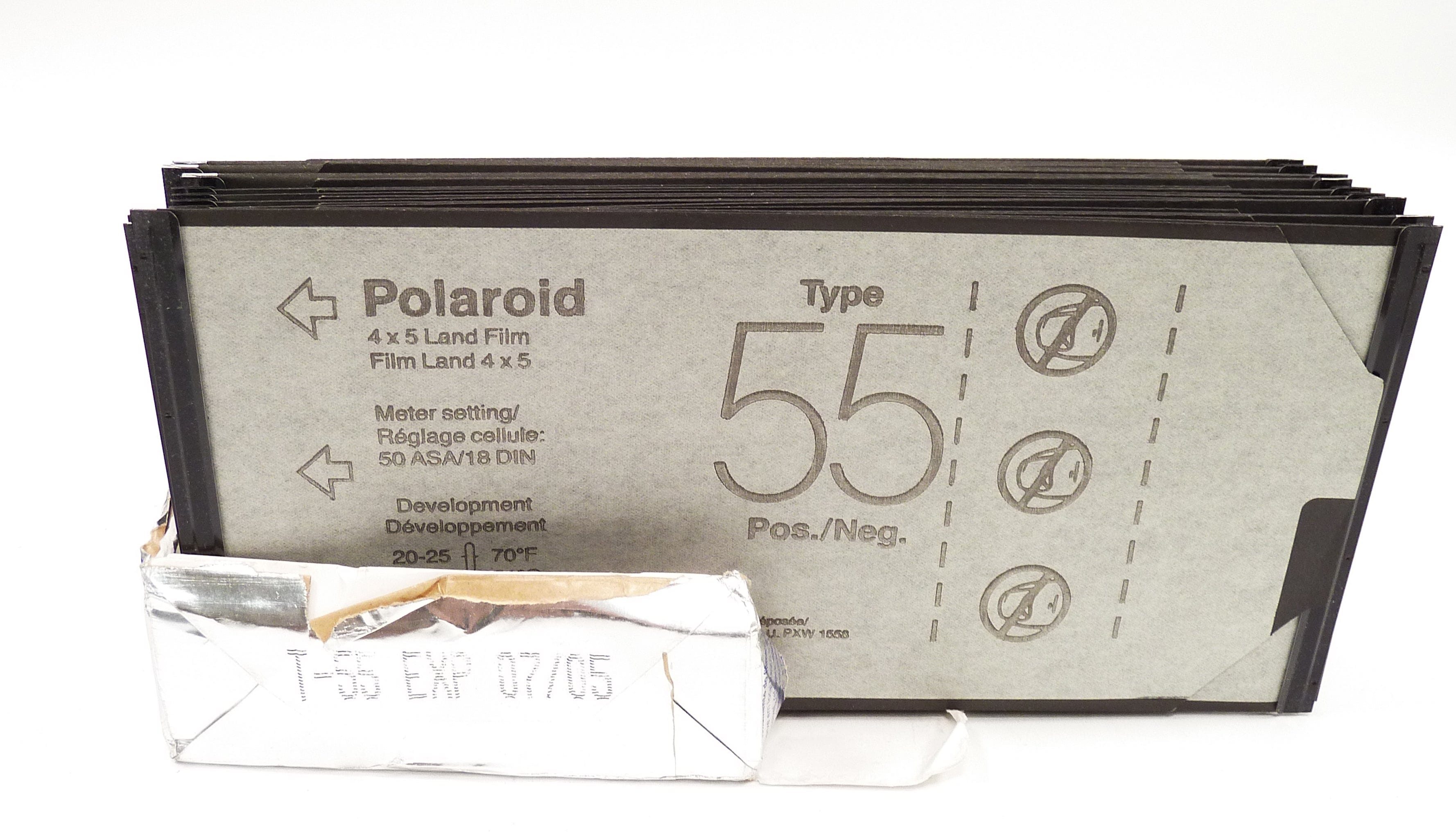 Polaroid Type 55 Positive/Negative 4x5 Film 20 Sheets - Expired 7-2005
