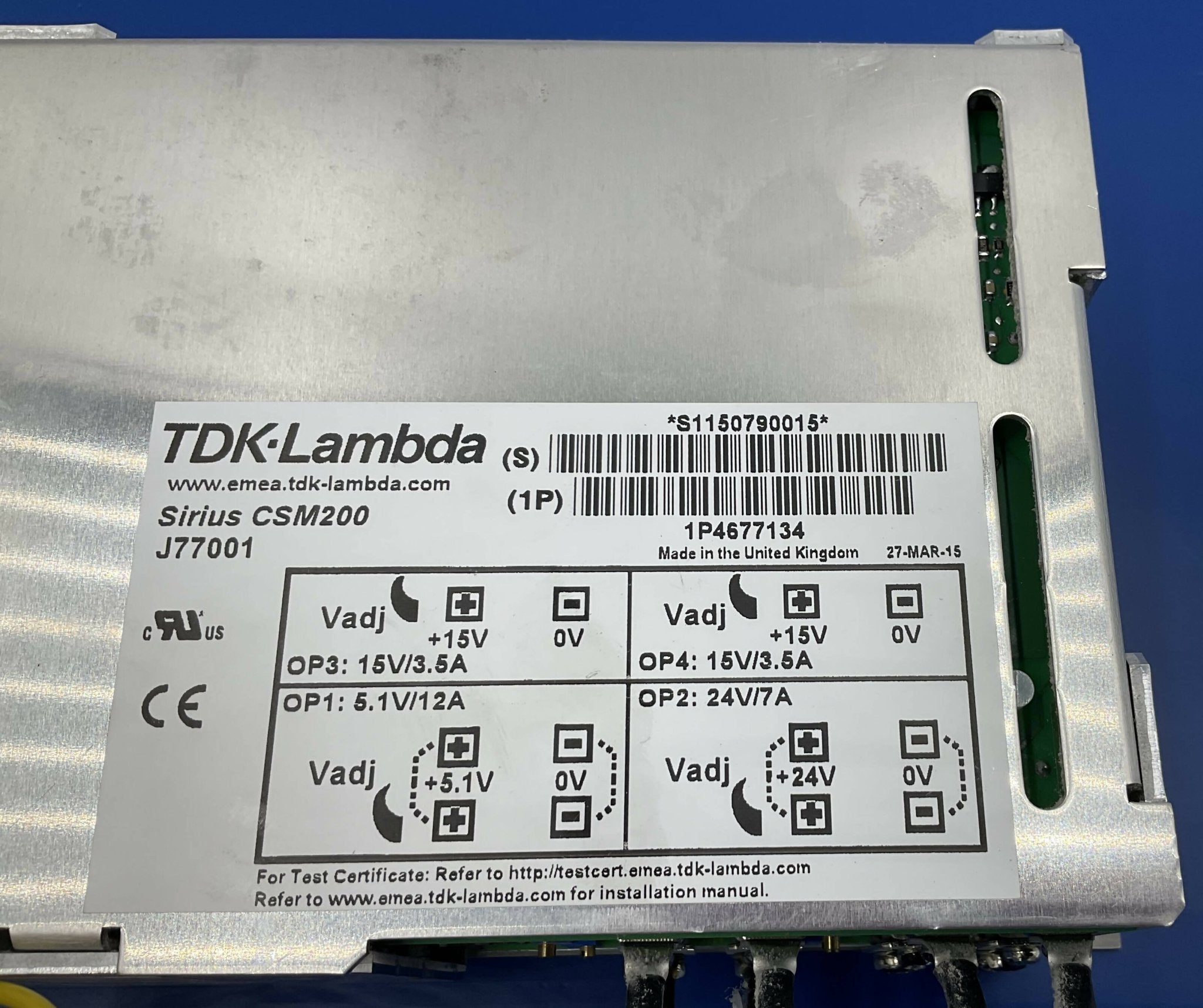 Power Supply CSM200/J77001er (4677134 SIEMENS/LAMBDA