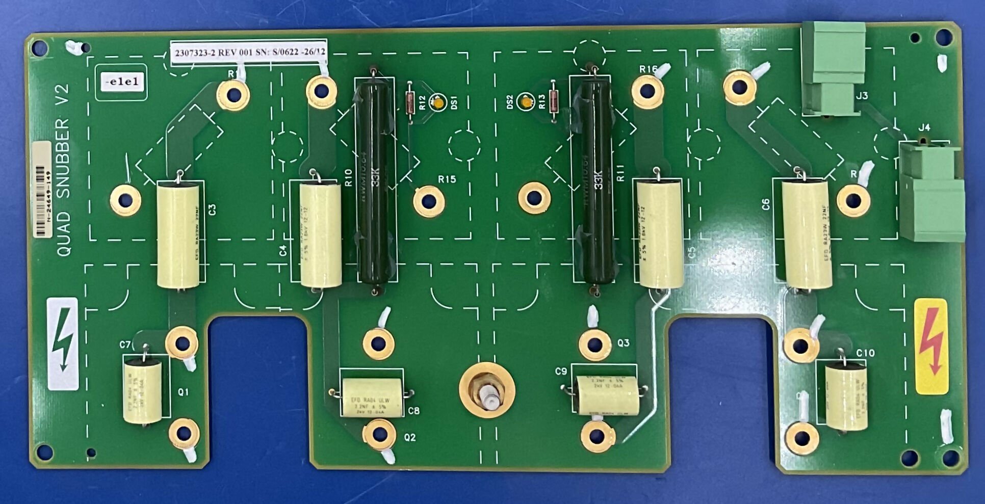 QUAD SNUBBER V2 BOARD (2307323-2 REV 001 GE