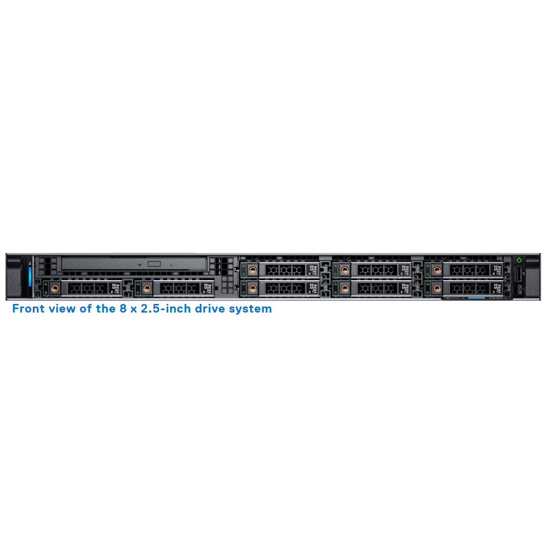 8x 2.5" SAS/SATA Rack Chassis | Refurbished Dell PowerEdge R340
