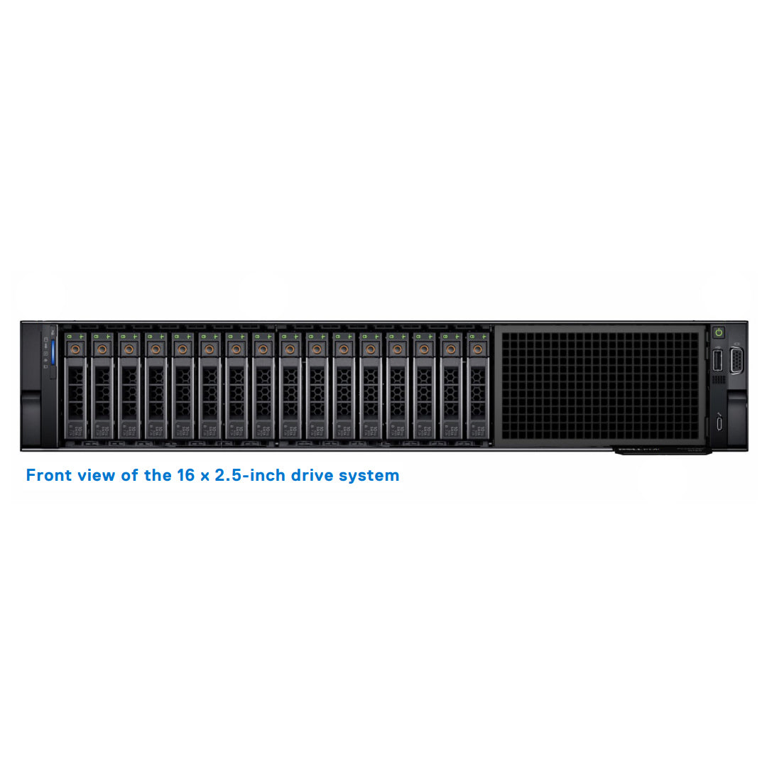 16x 2.5" (SAS/SATA) Rack Chassis | Refurbished Dell PowerEdge R750xs