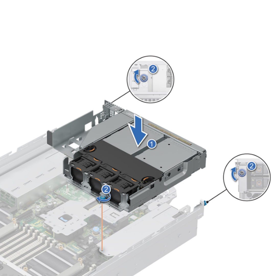 Dell R76* 4xSFF Rear Drive Cage