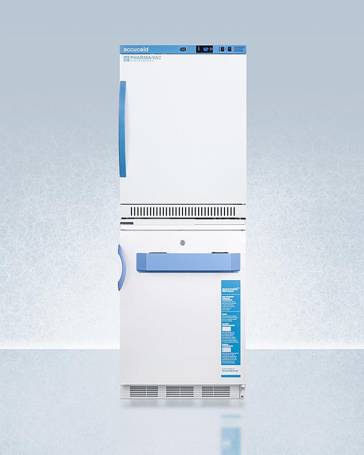 Accucold ARS6PV-VT65MLSTACKMED2 24" Wide All-Refrigerator/All-Freezer Combination