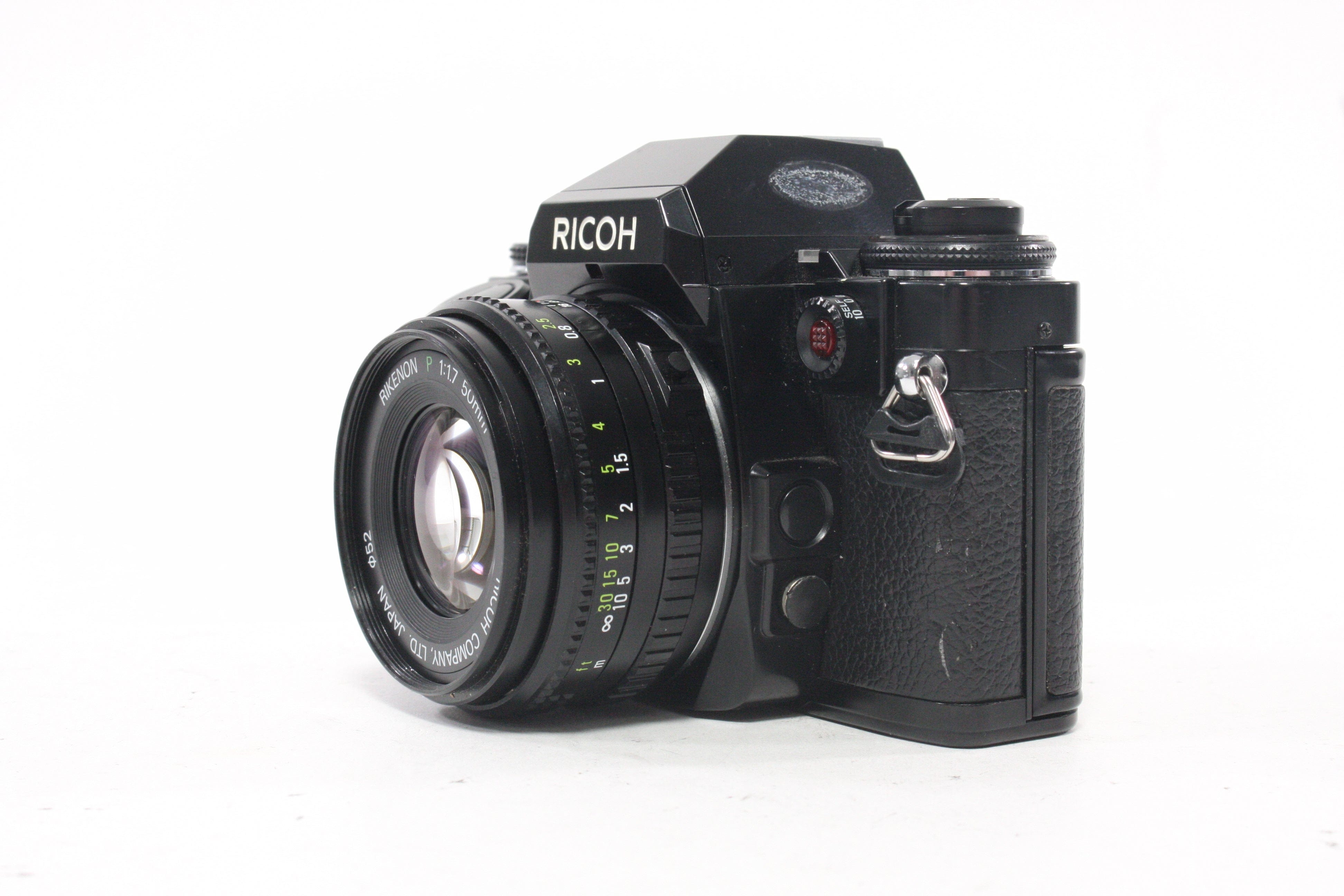 Ricoh Multi-Program XR-P 35mm Camera SLR with 50mm f/1.7 P and Power Winder