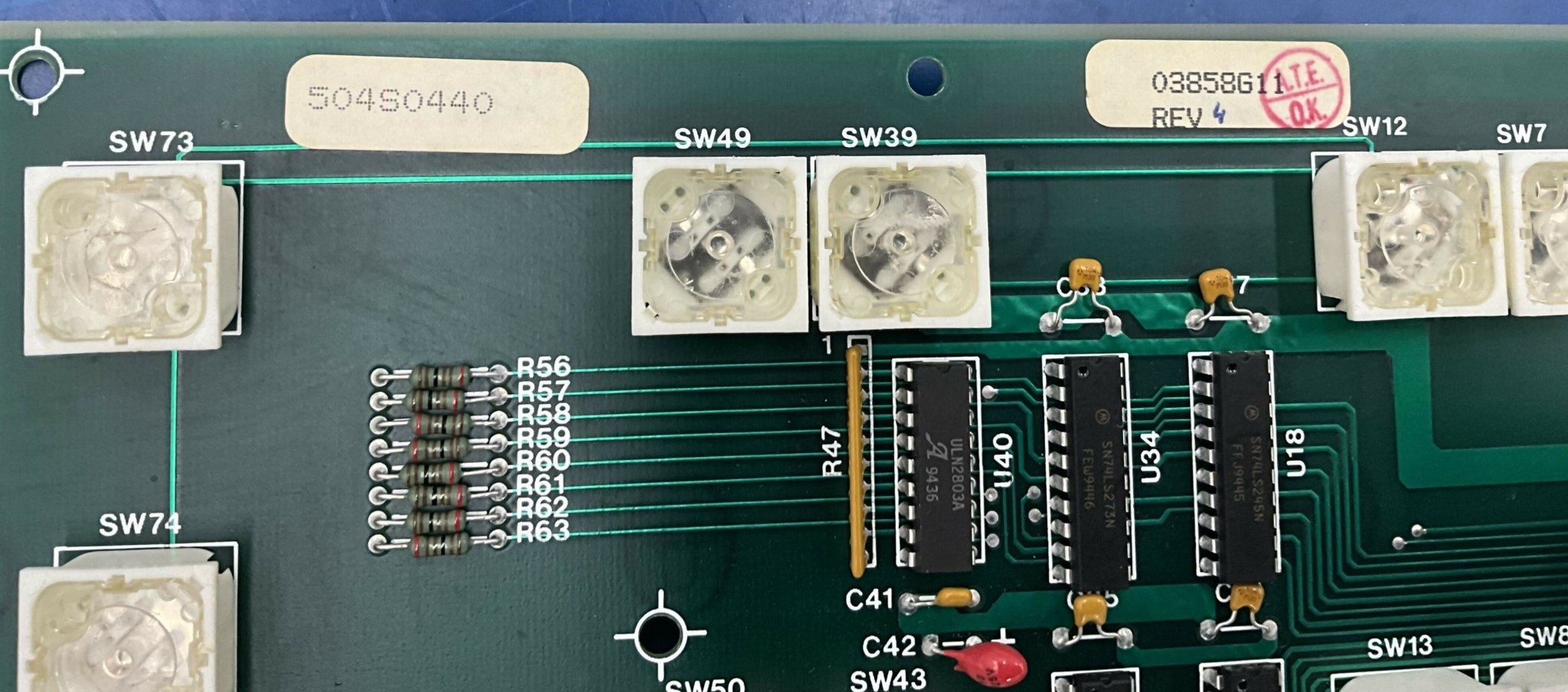ROENTGEN ABSORBED DOSE KEYBOARD (46-03858G11/03858G11/49-903858G11 GE
