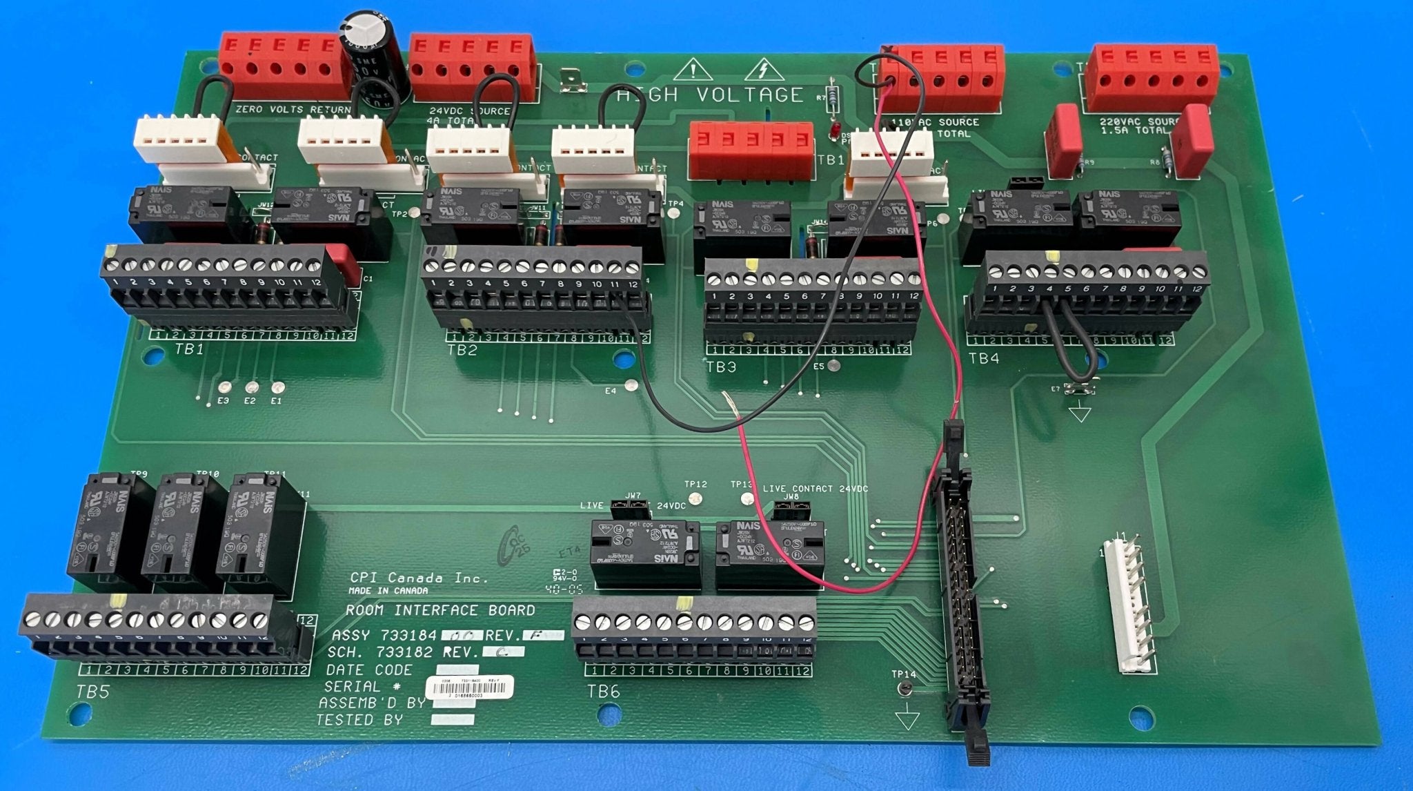 Room Interface Board (733184-00 Rev F/733182 Rev C CPI