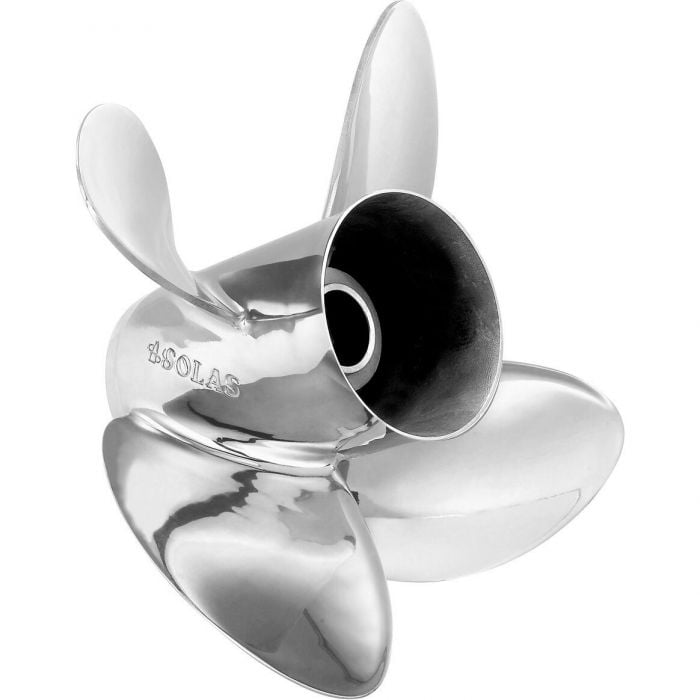 Solas 9453-133-15 Rubex HR4 Propeller, Stainless Steel Interchangeable Hub, 4-Blade, RH 13.25 x 15"