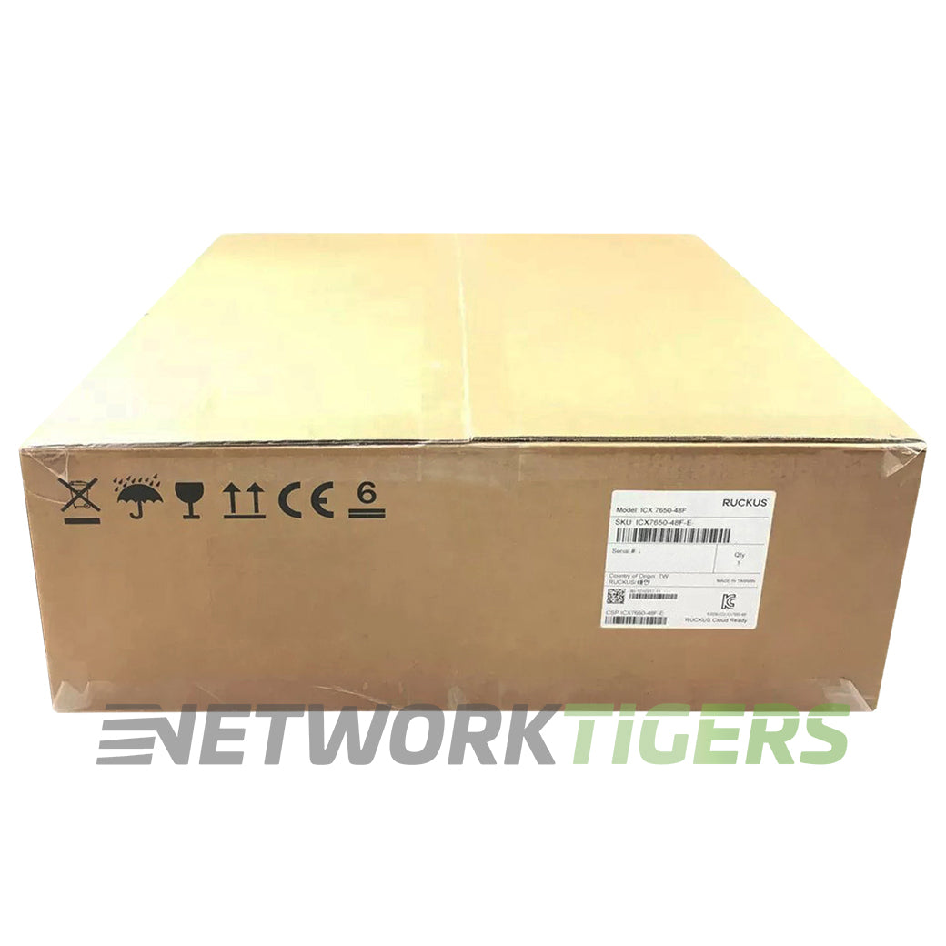 NEW Ruckus Brocade ICX7650-48F-E 24x 1GB SFP 24x 10GB SFP+ 4x QSFP+ F-B Switch
