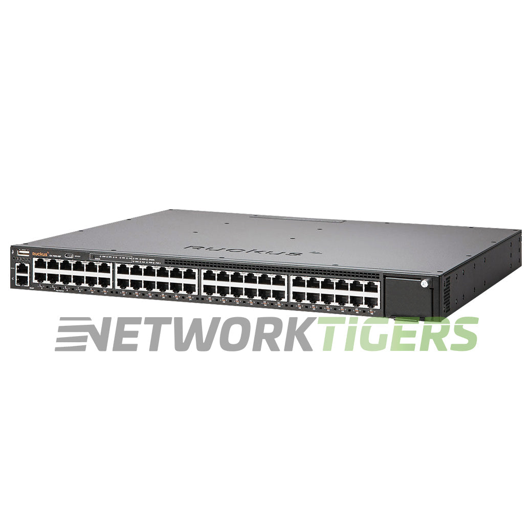 NEW Ruckus Brocade ICX7650-48P-E2 48x 1GB PoE+ RJ45 4x 40GB QSFP+ F-B Switch