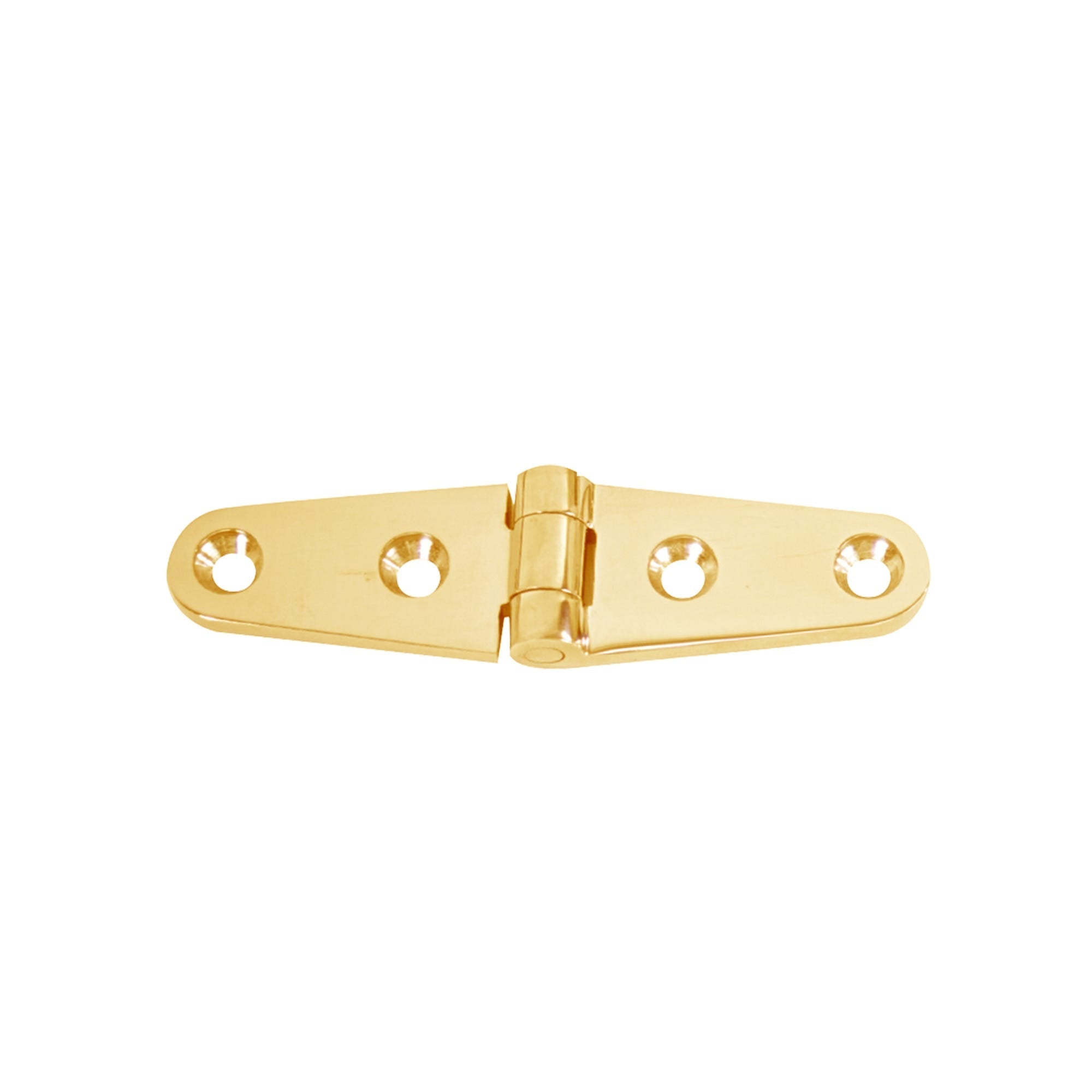 Whitecap S-0604BC Strap Hinge Polished Brass 4" x 1" Pair