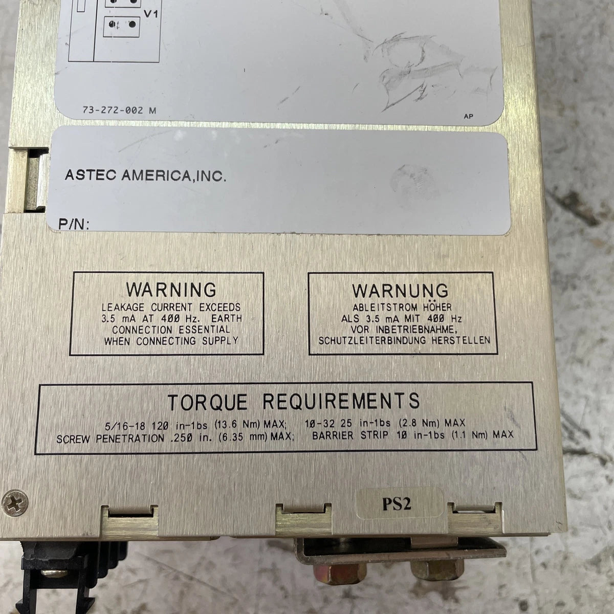 Astec VS1-D5-00 CE  1500W  Power Supply. P/N 73-180-0033CE|226739670673