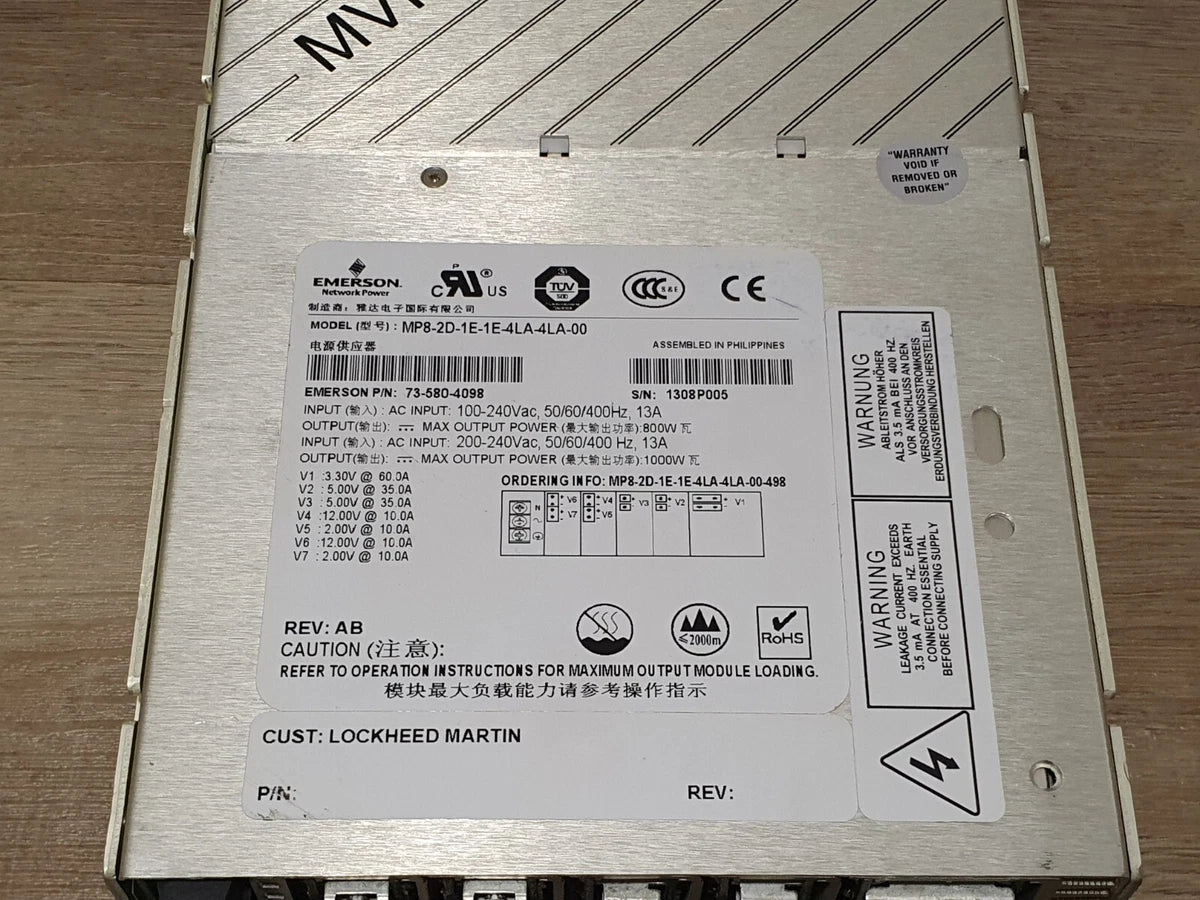 Lockheed Martin Emerson Network Power Supply MP8-2D-1E-1E-4LA Spare MVP Series|146289819082