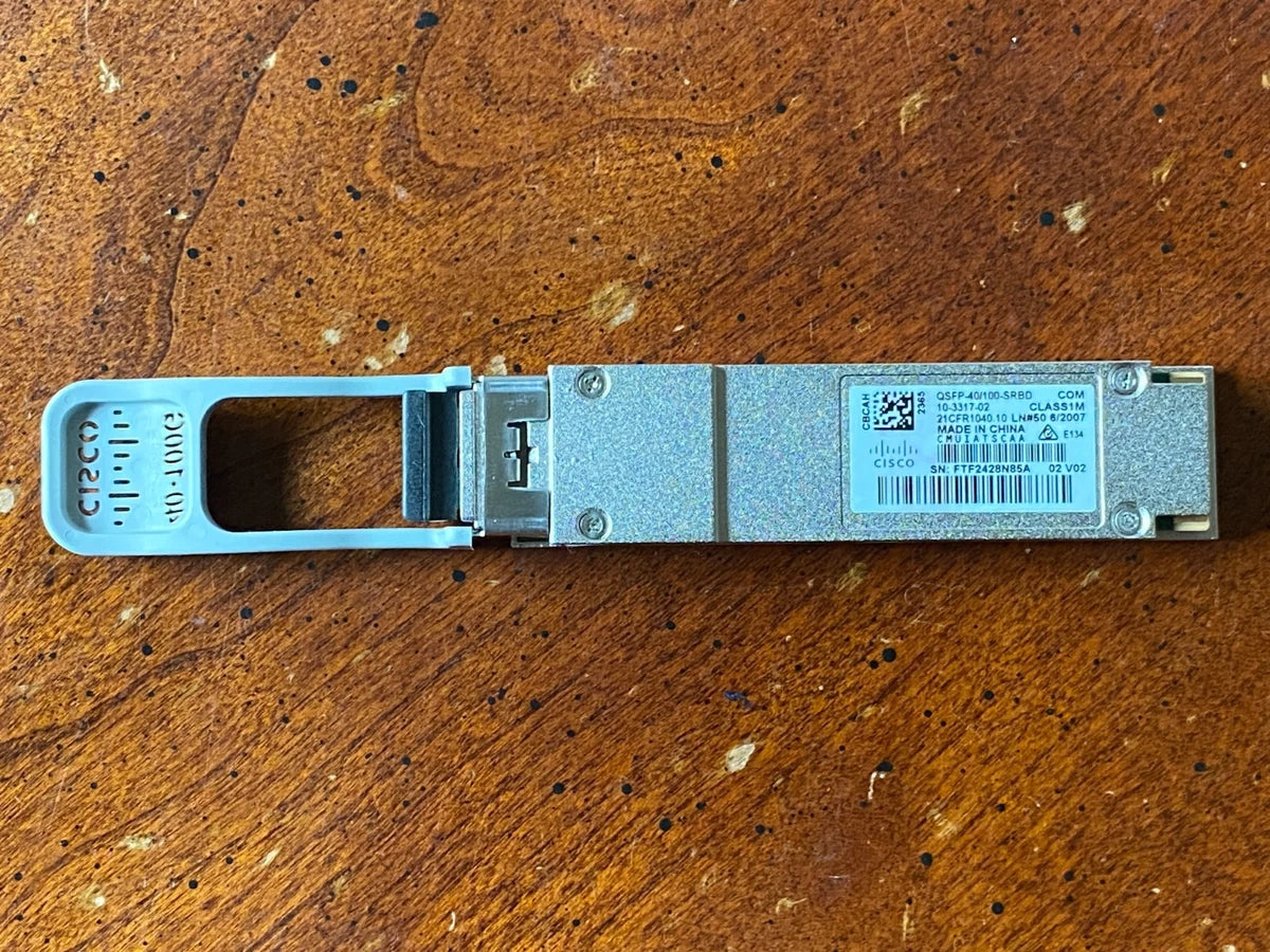 Lot of 4 Genuine Cisco QSFP-40/100-SRBD Transceiver Module 10-3317-02 - New