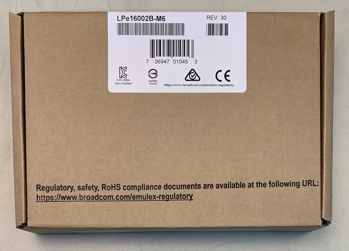 Lot of 12 New Emulex LPE16002B-M6 Lightpulse 16GB FibreChannel PCI-E,3.0 2PT