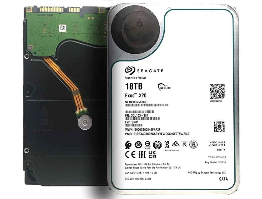 DEFECTIVE Seagate Exos X20 ST18000NM003D 18TB SATA 6Gbs 7200 35 G3D|177606471996