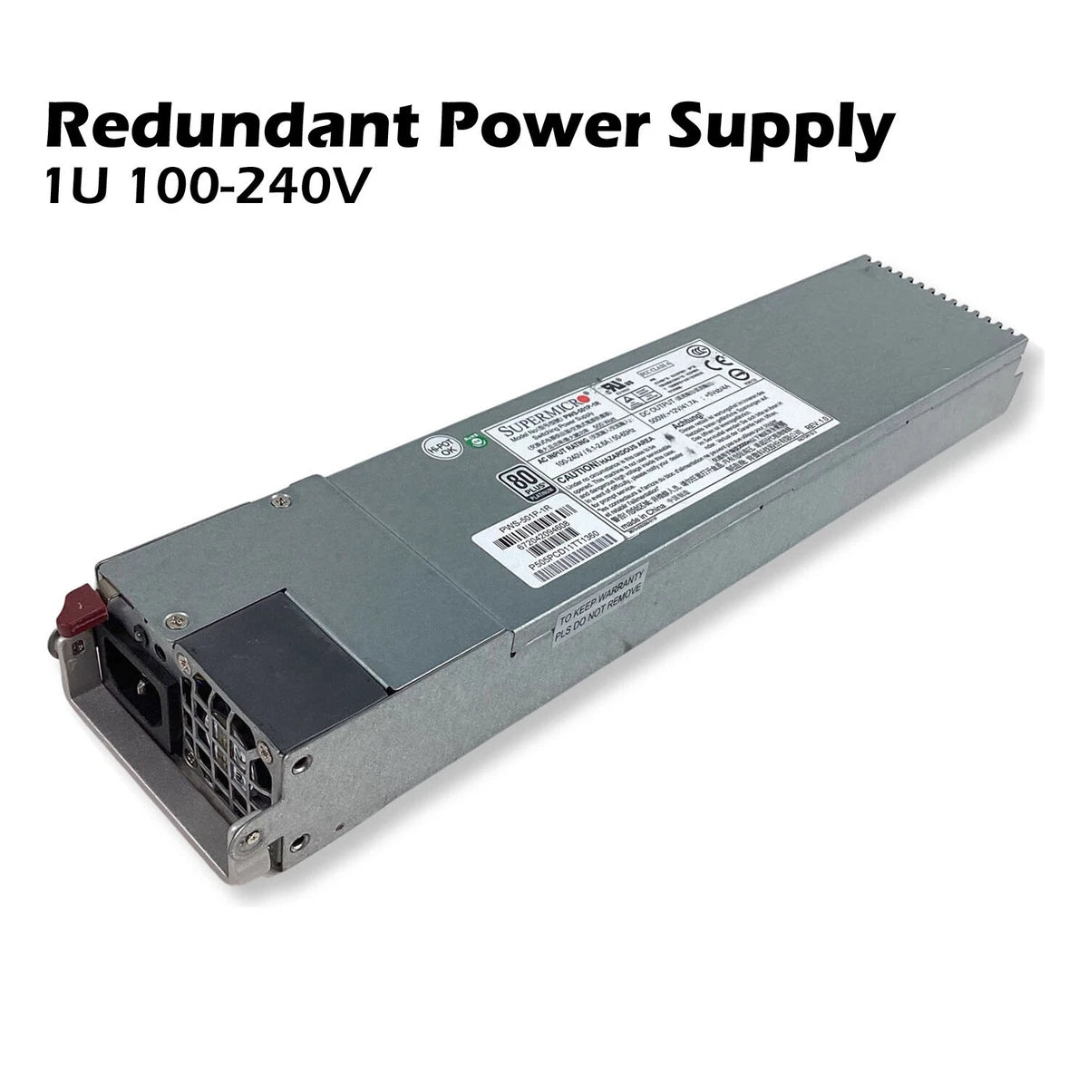 Genuine SuperMicro PWS-501P-1R 80 Plus Platinum 500W Redundant Power Supply|196198800203