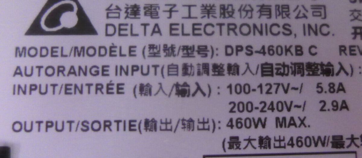 NEW Dell 460W 80 Gold Plus Power Supply Unit DPS-460KB-C XN7P4|176439957509