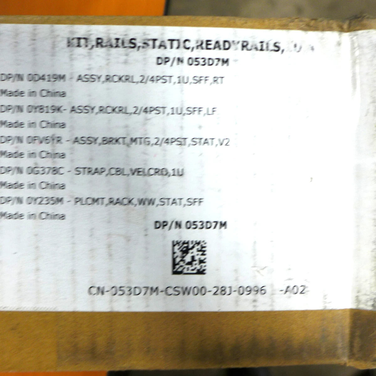 NEW Dell PowerEdge R620 1U A8 Static Rail Kit 53D7M|267420390049