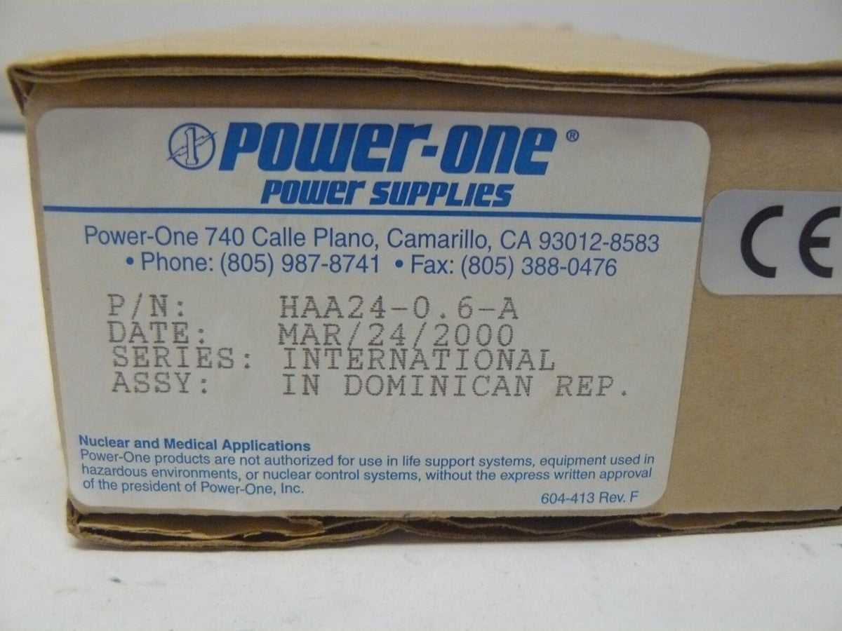 Power One HAA24-0.6-A power supply input 100-120-220-230/240 ac output 24vdc new