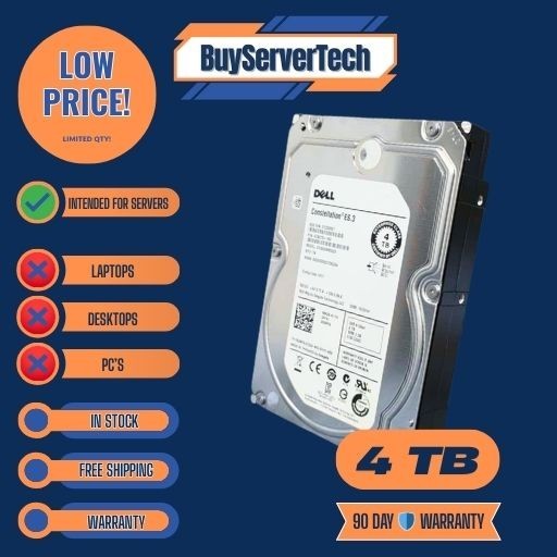 529FG 0529FG Dell 4TB 7.2K 6G 128MB Cache 3.5" SAS HDD Hard Drive ST4000NM0023
