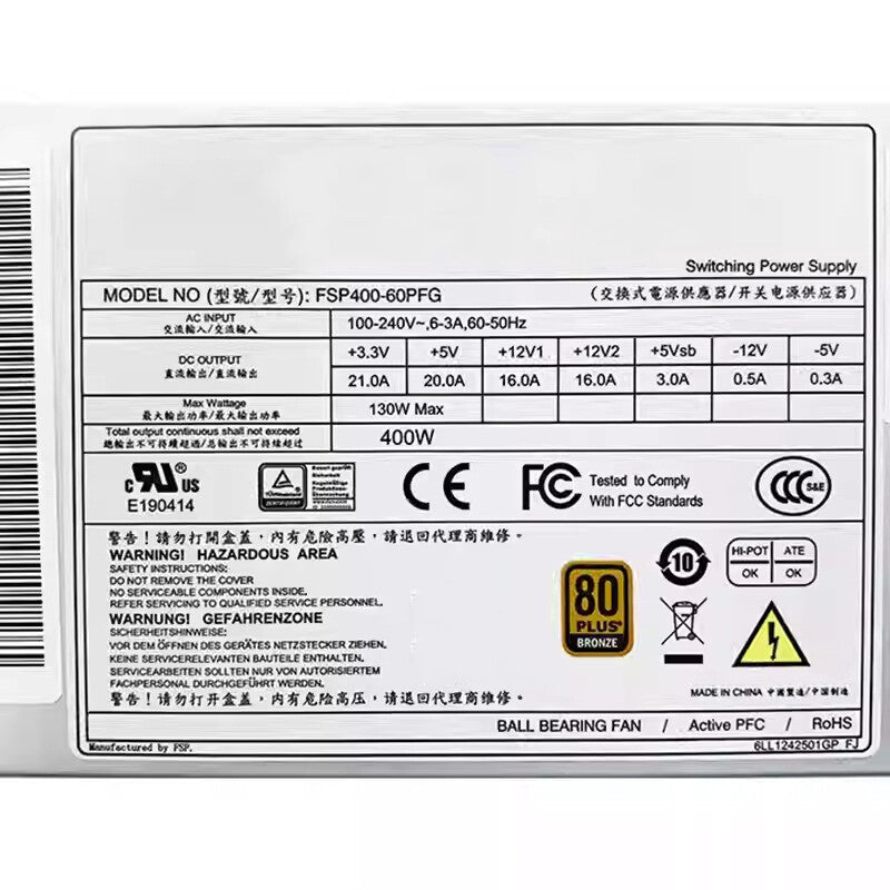Power Supply 400W Industrial Computer for Advantech FSP400-60PFG|146663798667