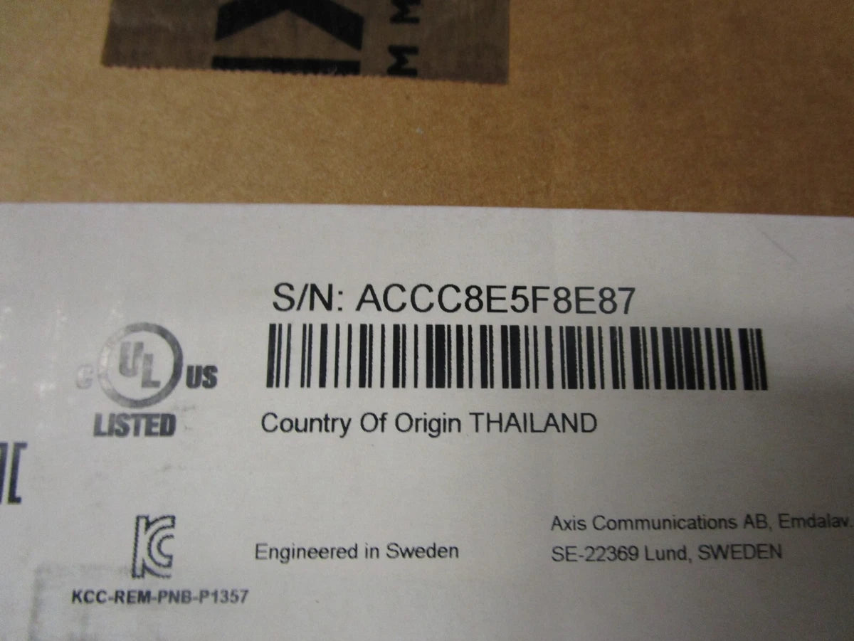 Axis P1357-E Network Security Camera -  New in Box|335894619048