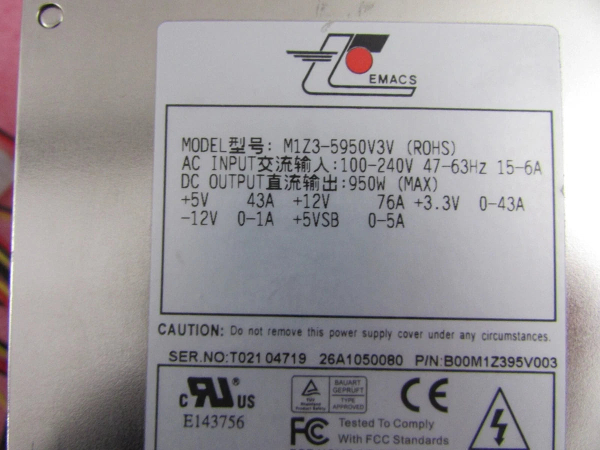 Zippy Emacs M1Z3-5950V3V 950W 3U Redundant Server Power Supply 3x M1Z-5500V Mods|335276250409