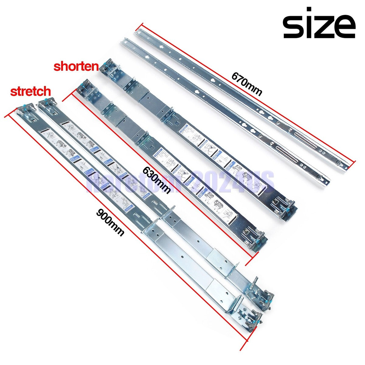 Dell PowerEdge R330 R430 R740 R6415 R640 1U Static Ready Rail Rails Kit 053D7M|335580625381