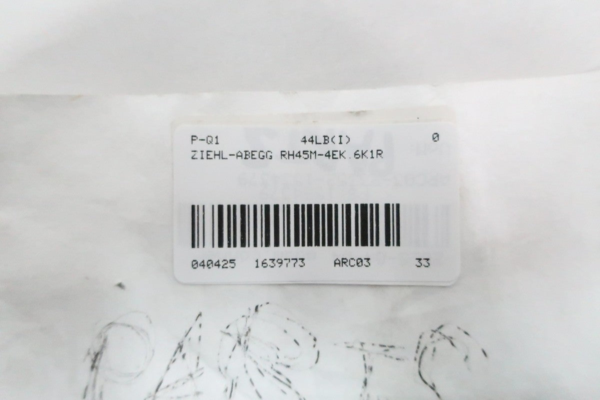 Ziehl-abegg RH45M-4EK.6K1R Centrifugal Fan 1510rpm 1.35kw 230v-ac|388210210184