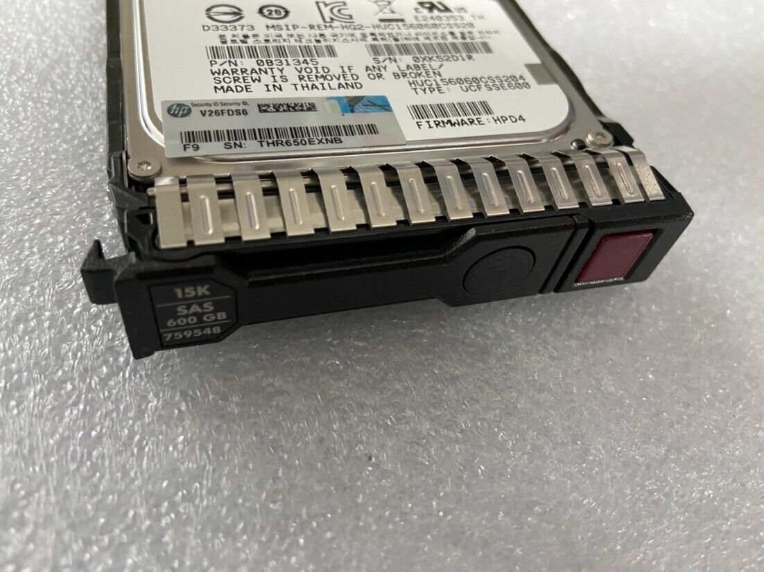 NEW HPE 759212-B21 759548-001 600GB 12G SAS 15K 2.5" ENT SC FACTORY SEALED HDD