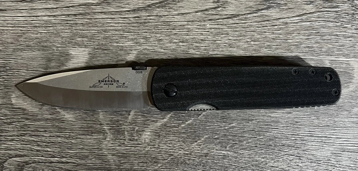 EMERSON KNIVES SUPER A-100  154CM BLADE G10 SCALES Serial #0008 Super Rare.|157548404264