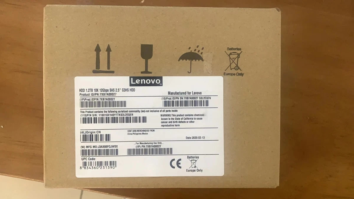00YK016 For Lenovo ThinkSystem 1.2TB 10K SAS 12G 512N 2.5in HDD 7XB7A00027 US|356676989353