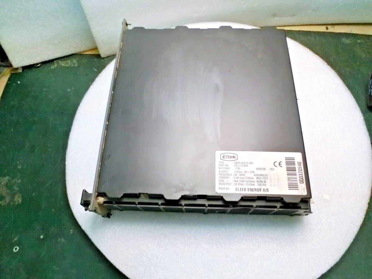 ELTEK SMPS 800 SI 48V Power Module,241113-840,230Vac 48Vdc,Used,Ger_,9046