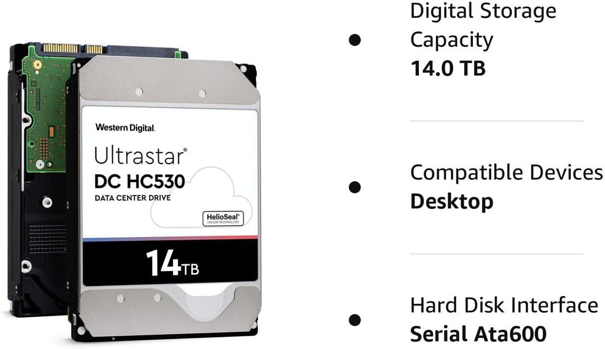 WD HC530 WUH721414ALE604 14TB SATA 6G 35 7200RPM Enterprise Hard Drive G2U|177644738686